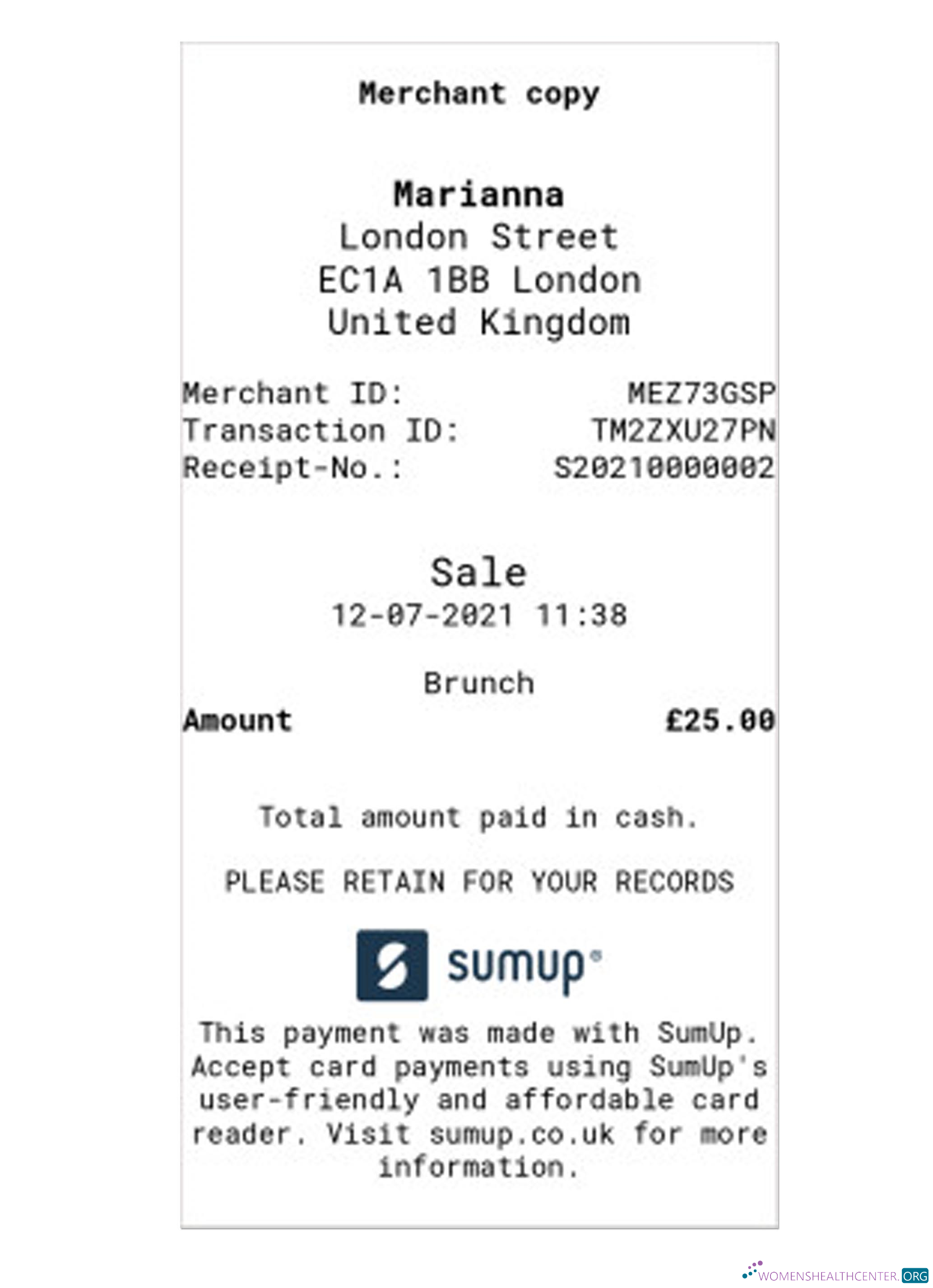 Download MARIANNA payment check Photoshop template